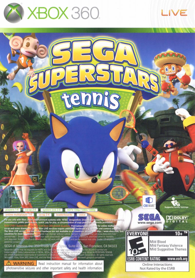 Sega Superstars Tennis & Xbox Live